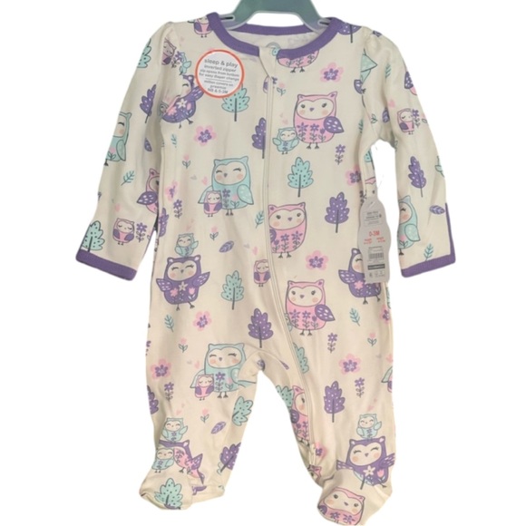 Wonder Nation Baby Sleep & Play Onesie Size 0-3 Months NWT - Picture 1 of 5